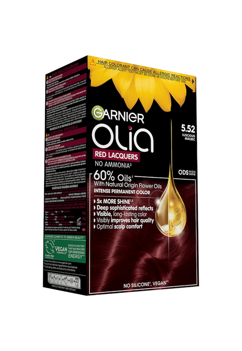 Vopsea de par permanenta fara amoniac Olia - 174 ml - Rosu Vinil