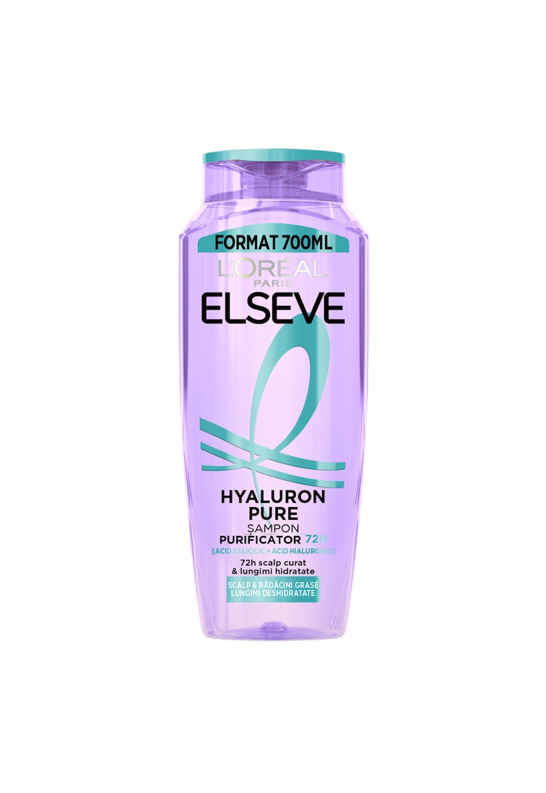 Sampon purificator Elseve Hyaluron Pure pentru scalp si radacini grase si lungimi deshidratate - 700 ml