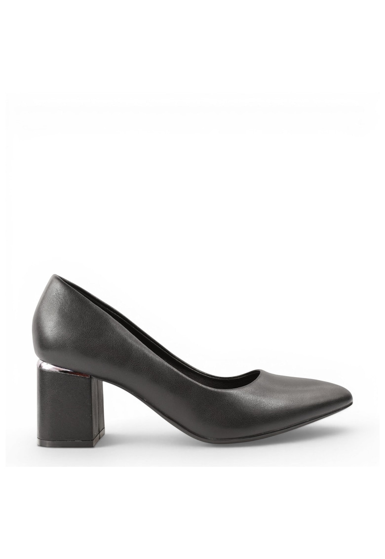 Pantofi eleganti - dama - XD80003A negru - piele naturala - cu toc - Negru