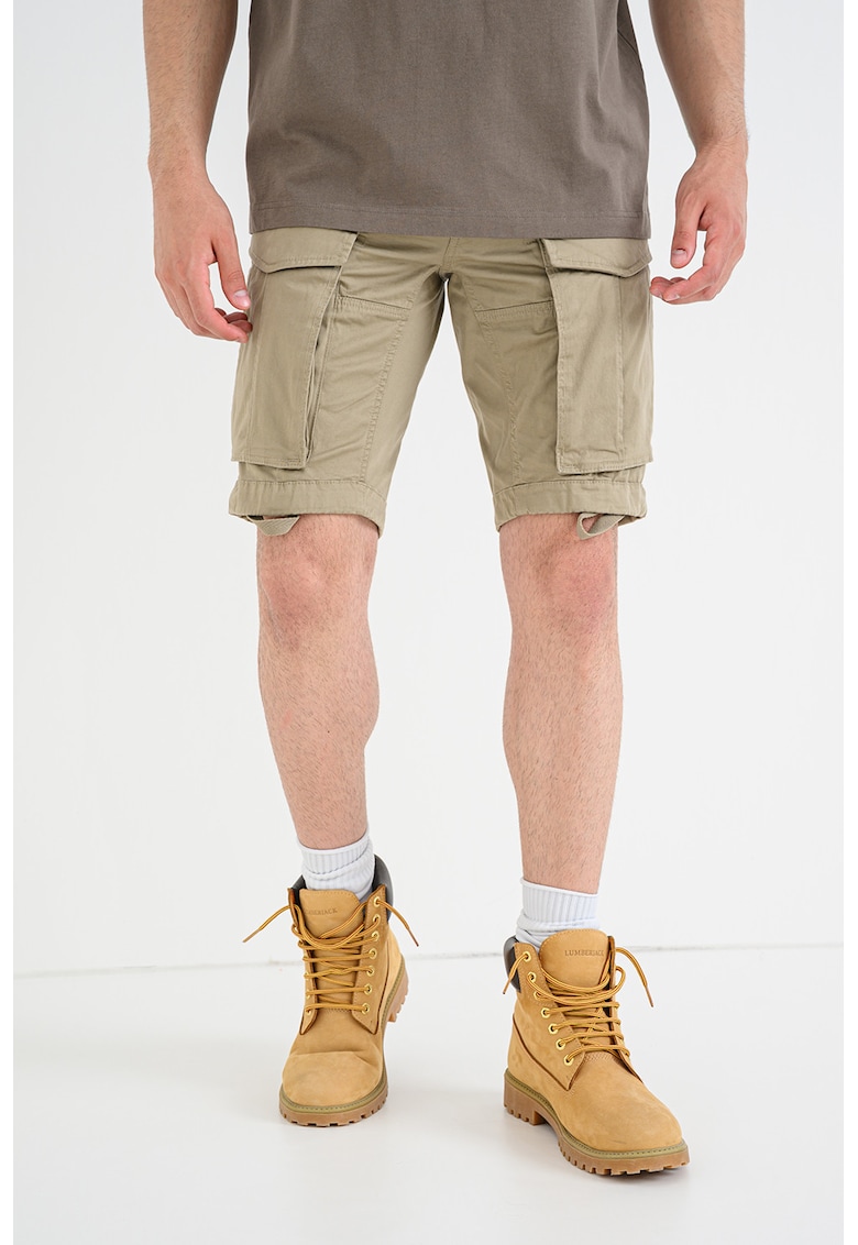 Bermude cargo slim fit Rovic - Kaki deschis