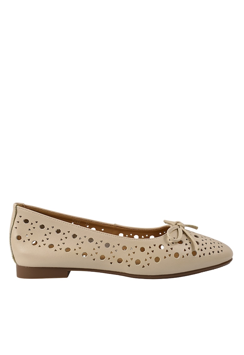 Balerini 21755 crem - piele naturala