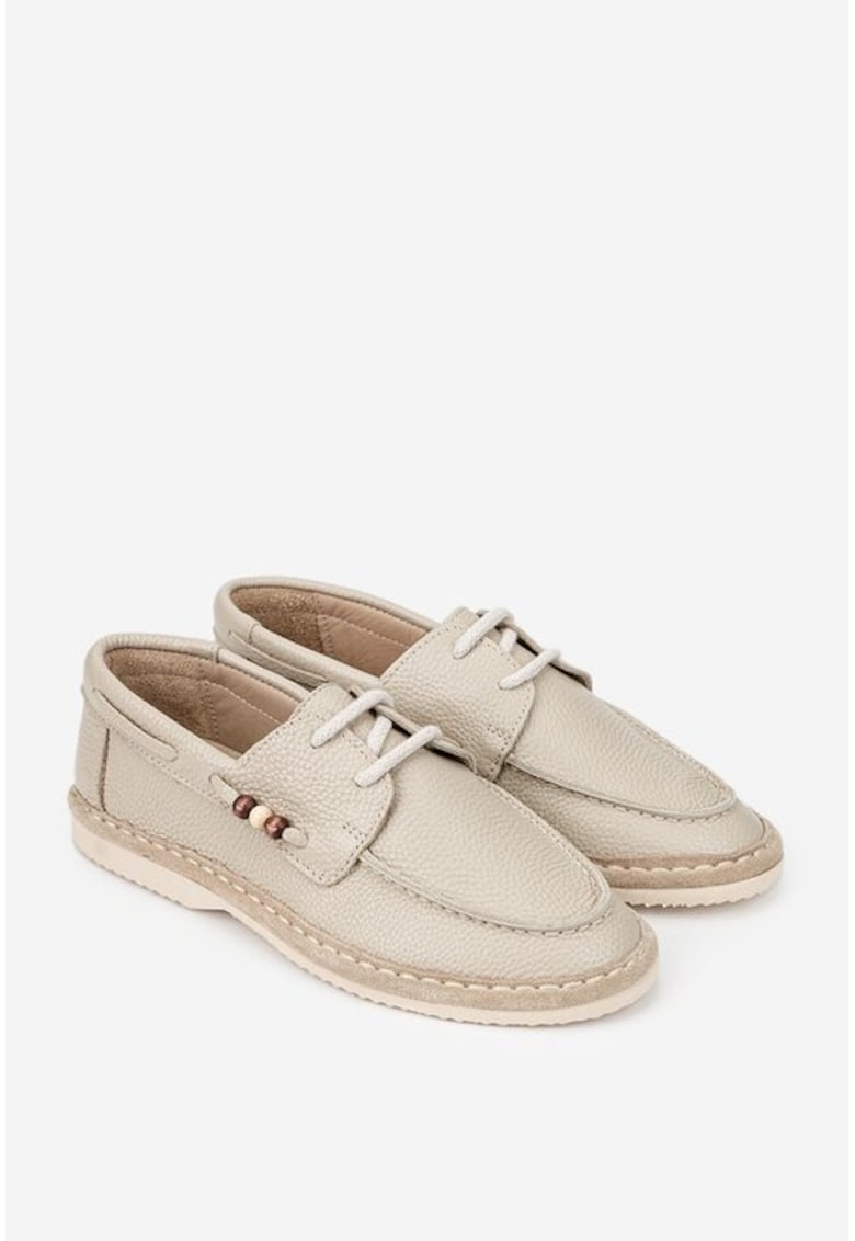 Pantofi texturati bej dama - Bej