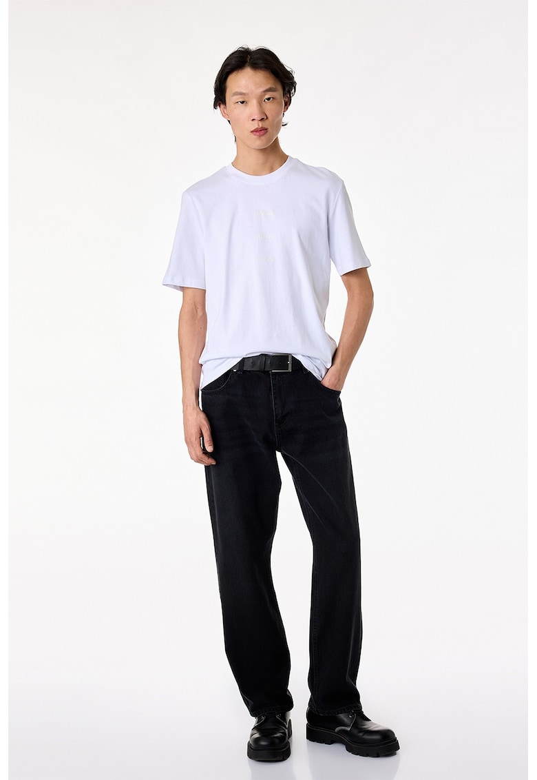 Tricou uni de bumbac - Alb