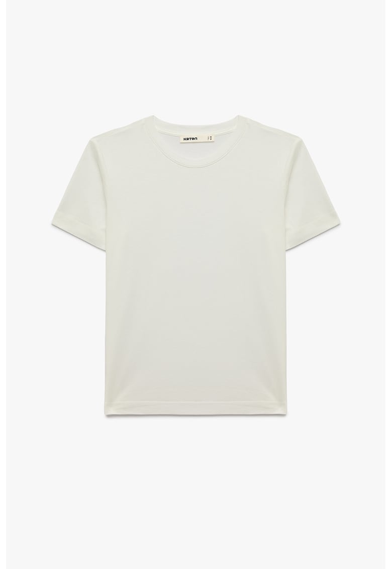 Tricou uni de modal si bumbac - Alb