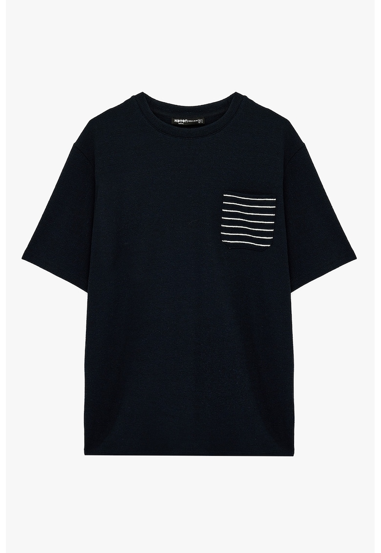 Tricou cu buzunar pe piept - Albastru ultramarin
