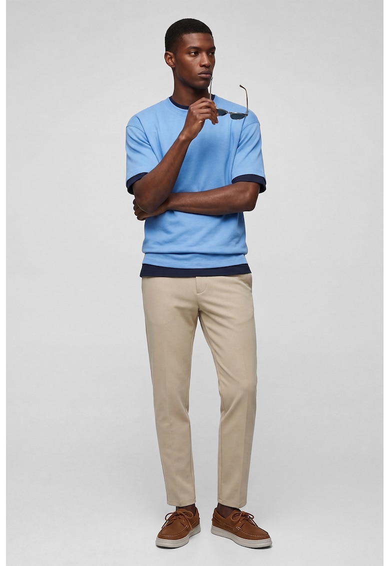 Tricou uni de bumbac - Albastru royal