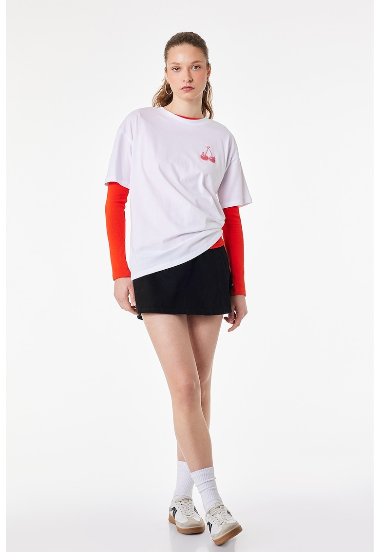 Tricou de bumbac cu imprimeu - Alb