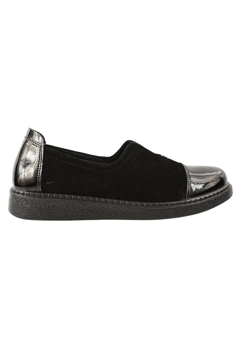 Tenisi 2255Q12 negru - piele naturala - Negru