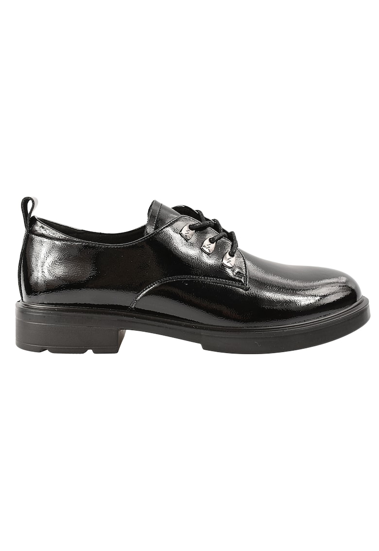 Tenisi 1227-10 negru - piele lacuita - Negru