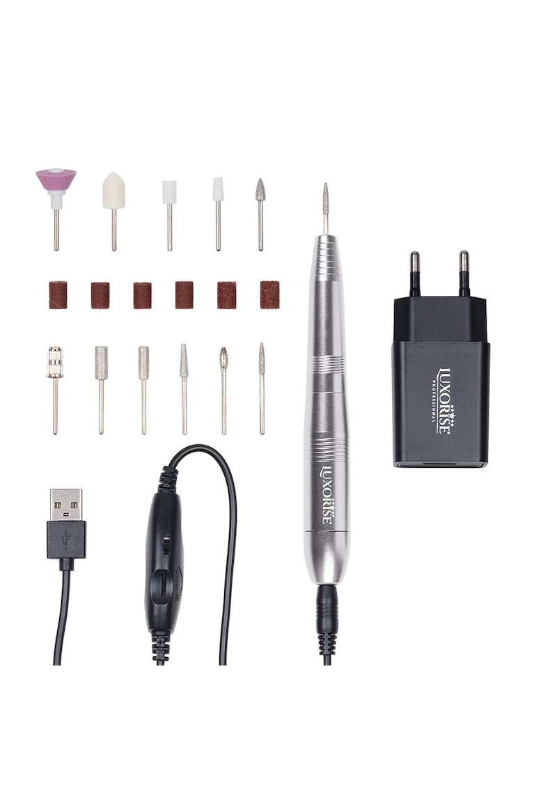 Freza Unghii cu Capat USB Titanium Travel - Silver
