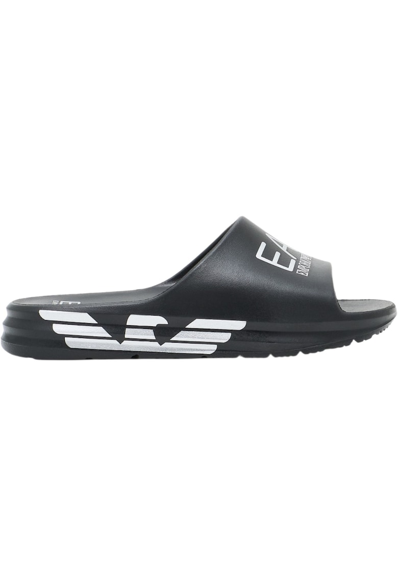 Papuci EA7 Crusher Distance Slides 61245 - Negru/Argintiu
