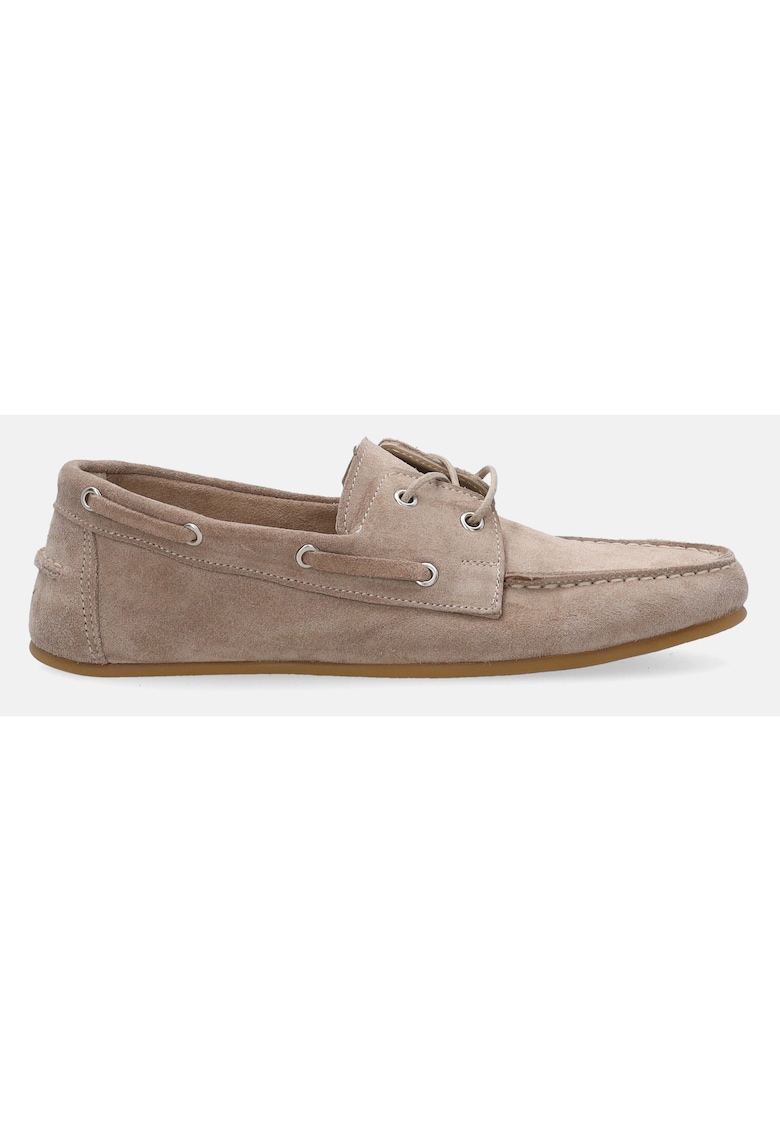 Pantofi boat din piele intoarsa