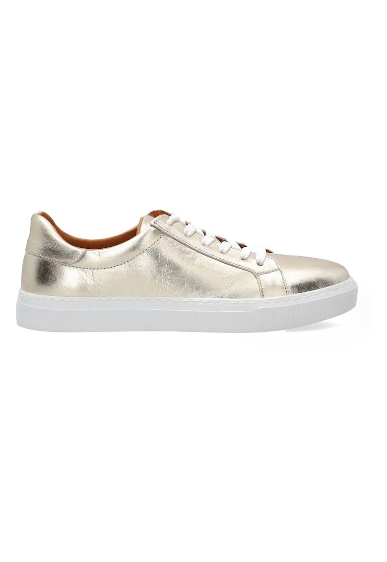 Pantofi sport din piele cu aspect metalizat - Auriu