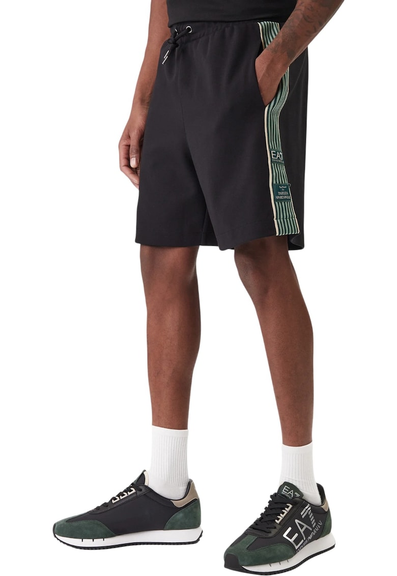 Short EA7 Train Logo Series 61083 - Negru
