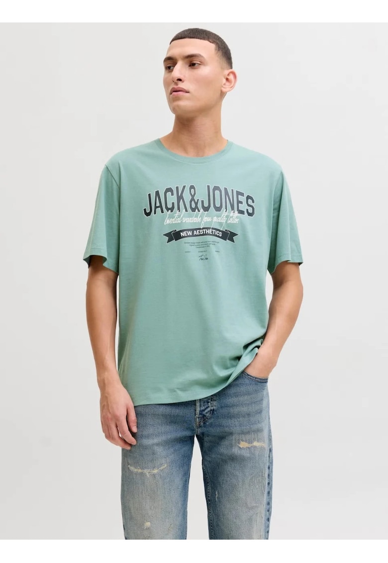 Tricou cu decolteu la baza gatului - barbati - Standard fit - Verde deschis -