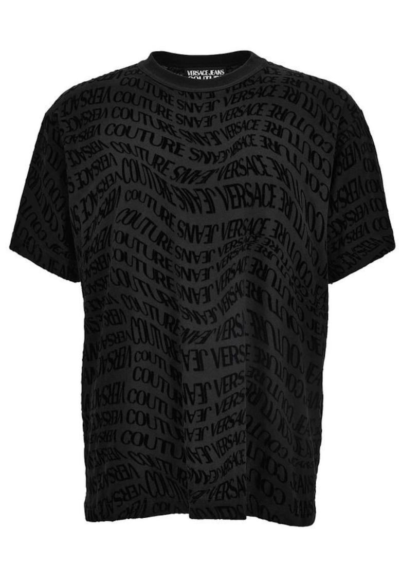 Tricou lejer din bumbac cu imprimeu logo -