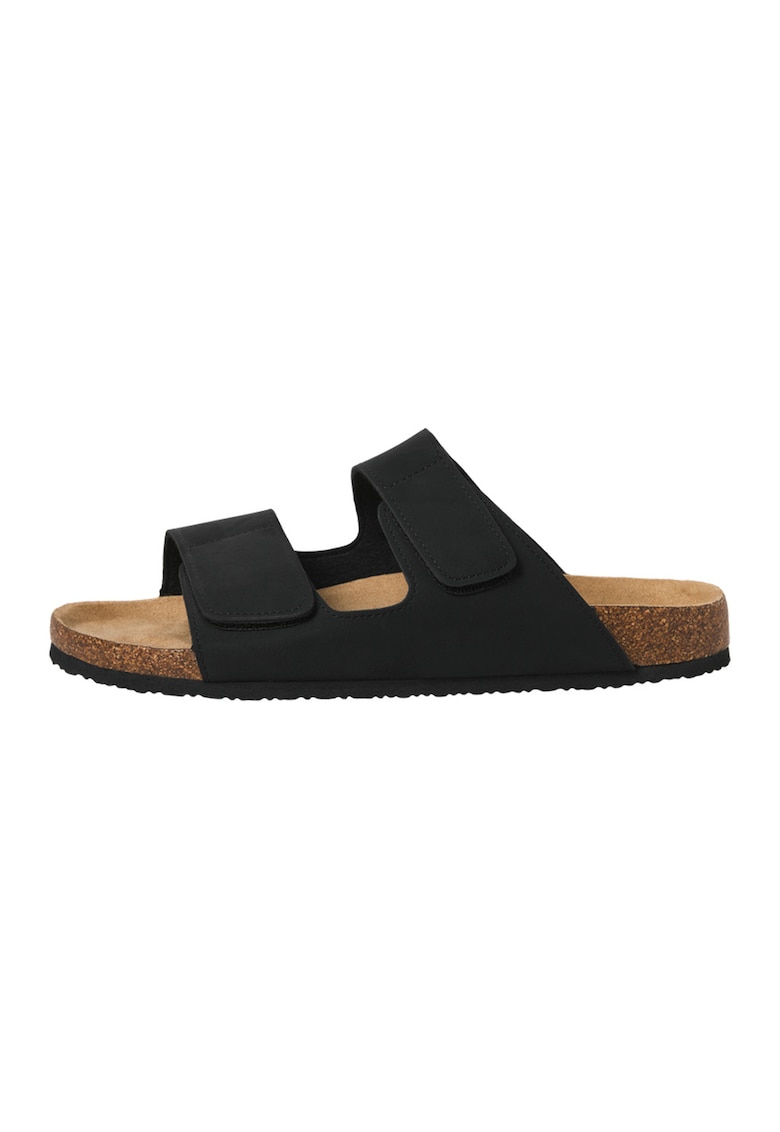 Papuci uni cu velcro - Negru/Maro