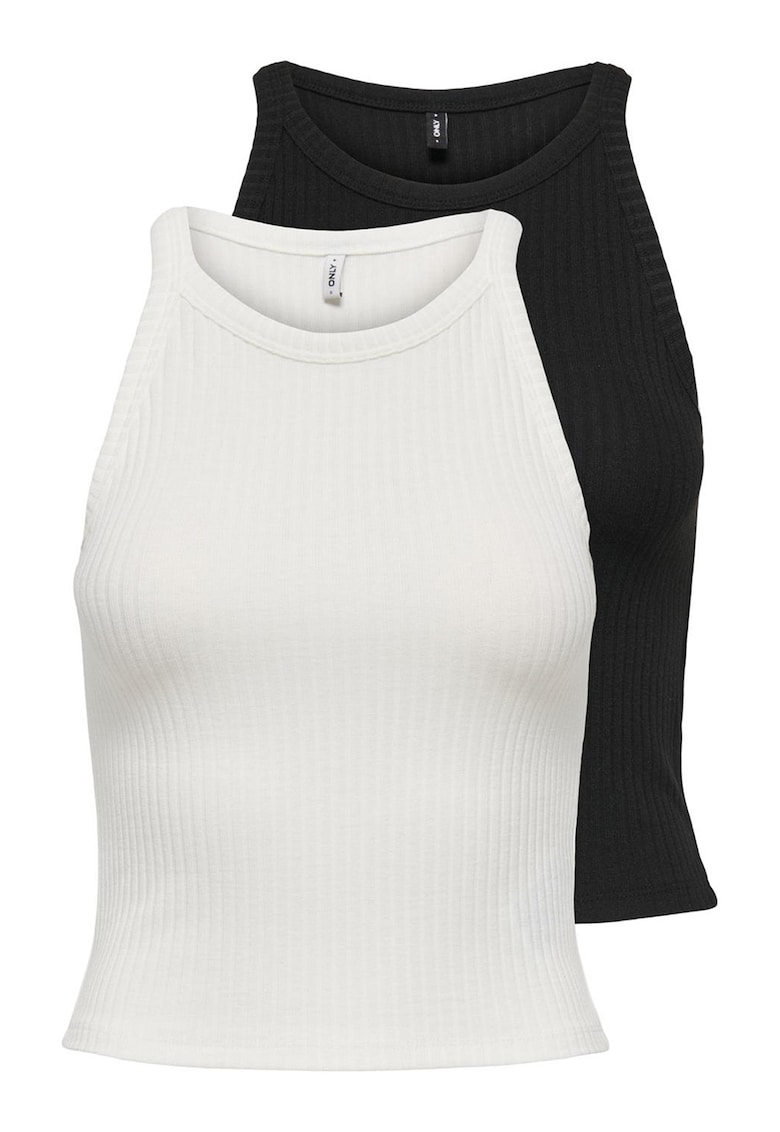 Set de top-uri - 2 piese - Alb/Negru