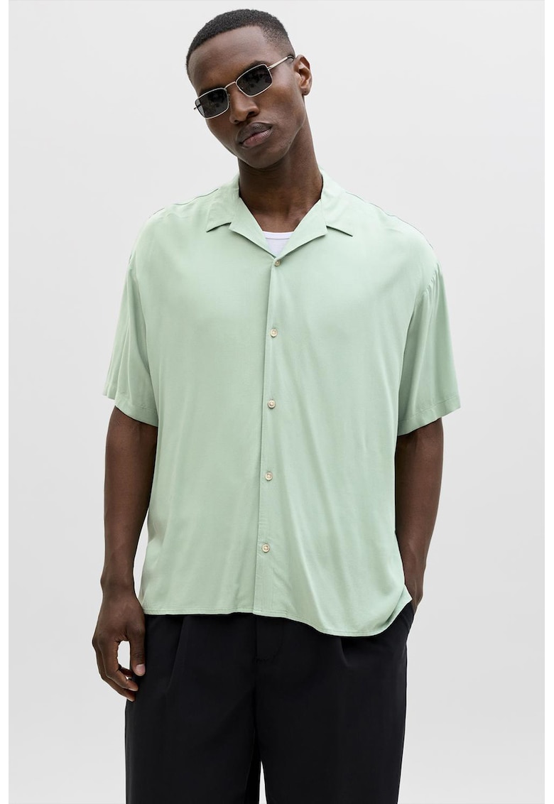 Camasa regular-fit cu maneci scurte - Verde deschis