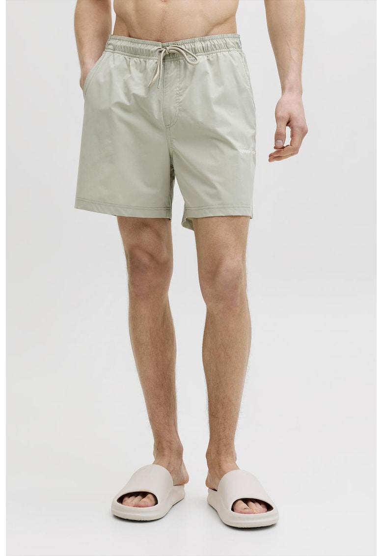 Pantaloni scurti de baie cu buzunare - Kaki pal