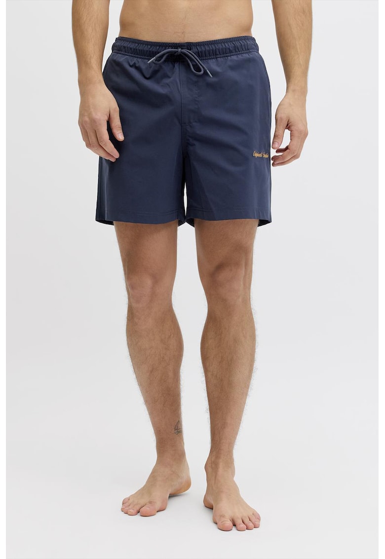 Pantaloni scurti de baie cu buzunare - Bleumarin