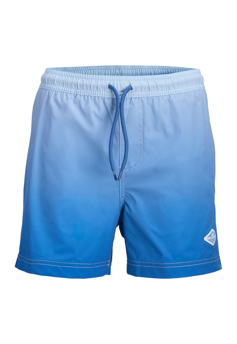 Pantaloni scurti de baie cu aspect in degrade - Albastru azur