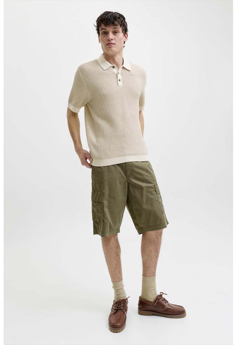 Pantaloni scurti cargo cu croiala lejera - Verde masliniu