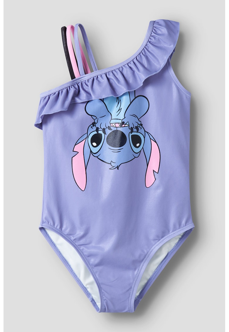 Costum de baie intreg cu imprimeu Stitch - Lila
