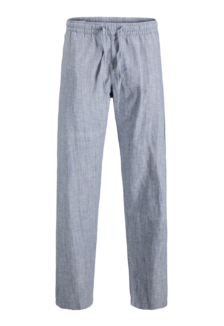 Pantaloni din amestec de bumbac - Albastru prafuit