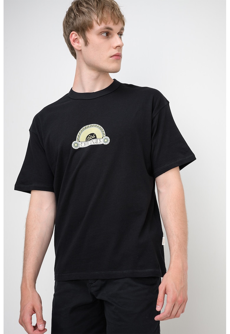 Tricou din bumbac Côte d'Azur - Negru