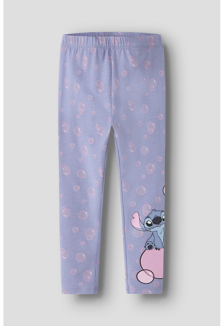 Colanti din amestec de bumbac organic - Roz/Violet pastel
