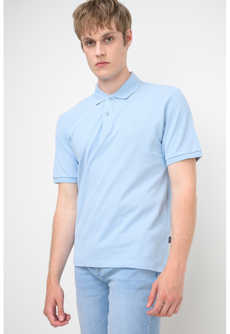 Tricou polo din bumbac organic Blaweston - Albastru pastel