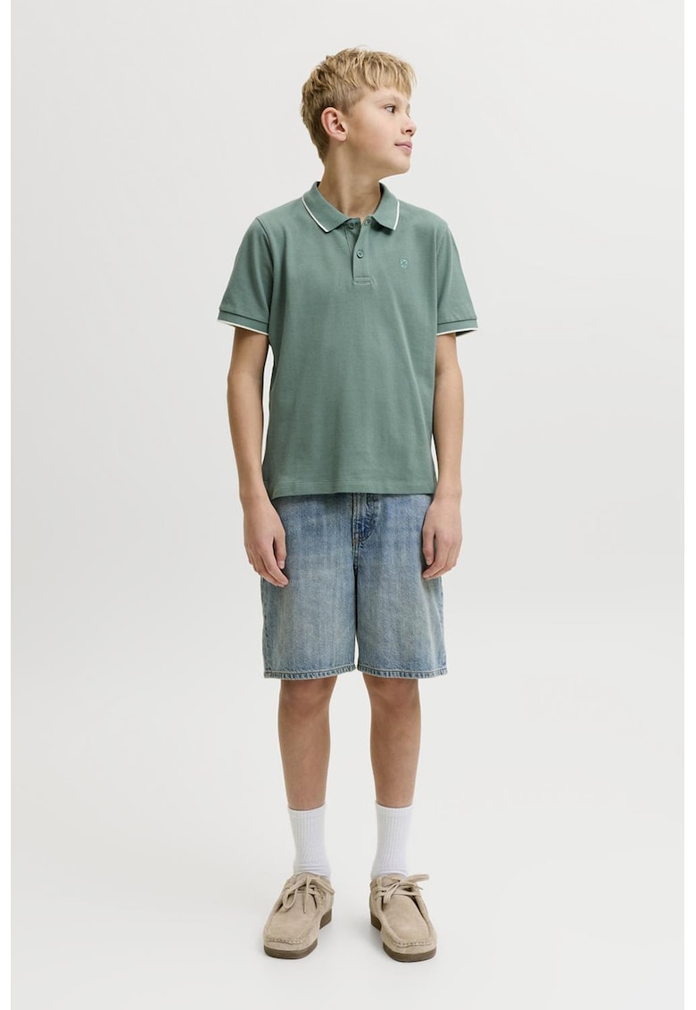 Tricou polo din bumbac organic - Verde sparanghel