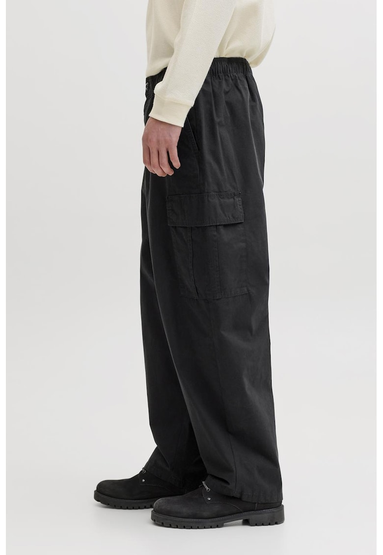 Pantaloni cargo cu croiala relaxed-fit - Negru