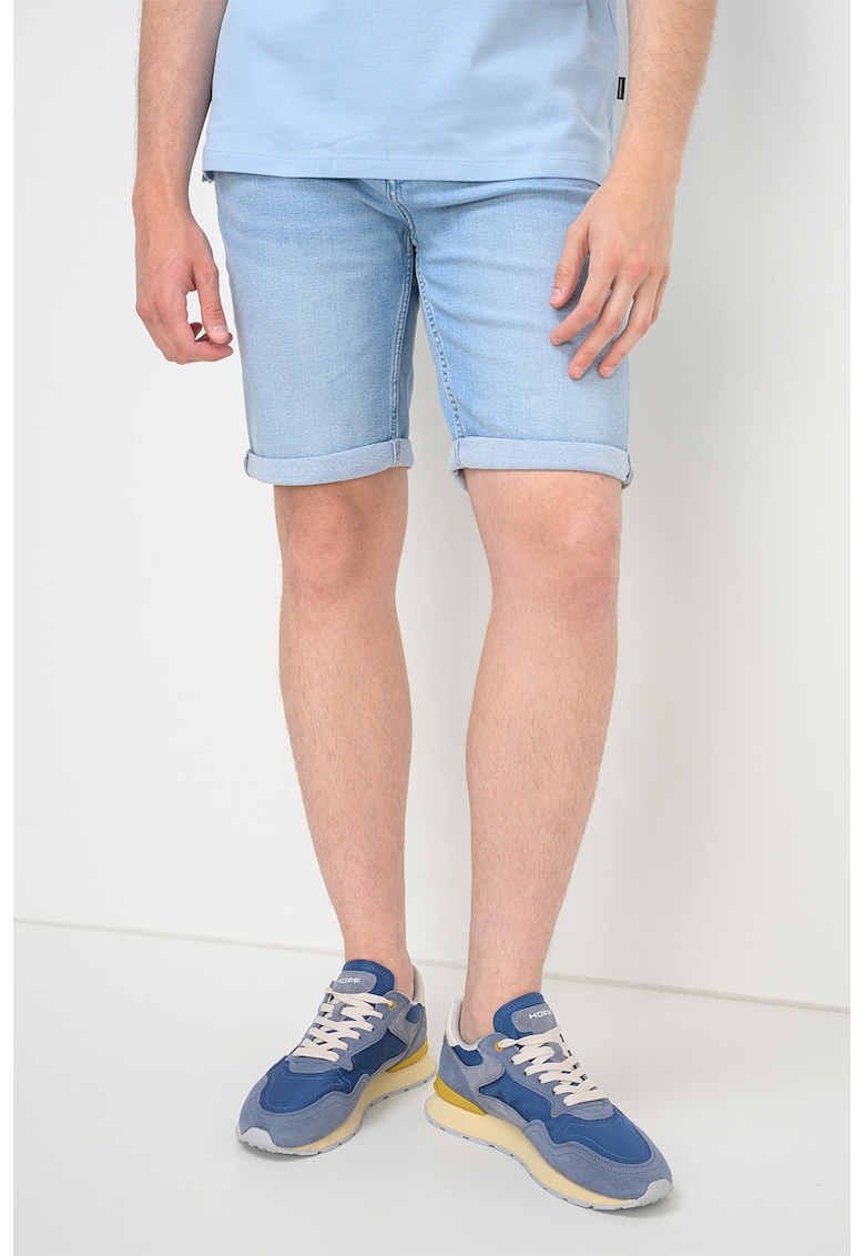 Blugi scurti regular fit Ply - Albastru pastel