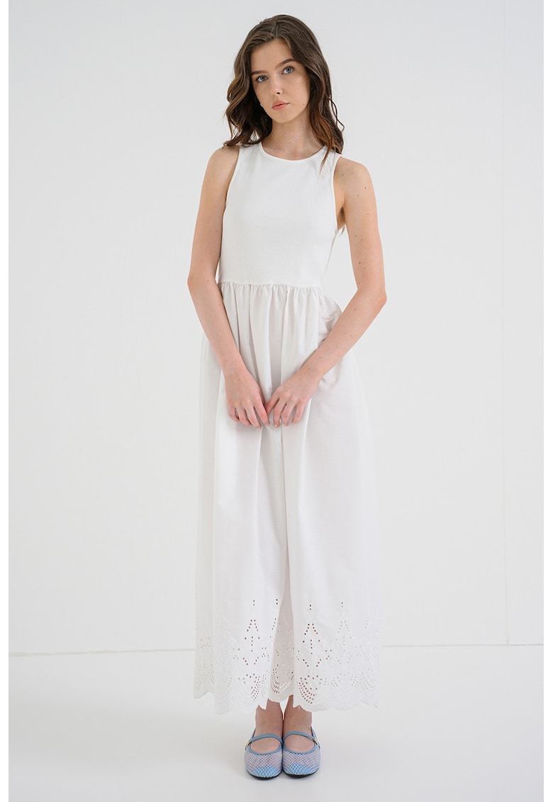 Rochie din amestec de bumbac organic Cady - Alb optic