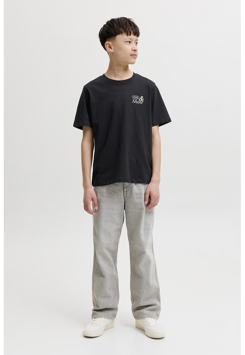 Tricou din bumbac cu imprimeu organic - Negru/Galben