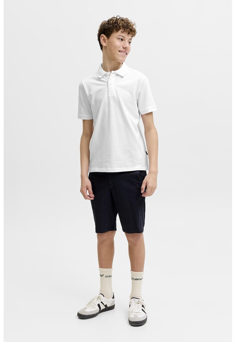 Tricou polo din bumbac organic - Alb optic