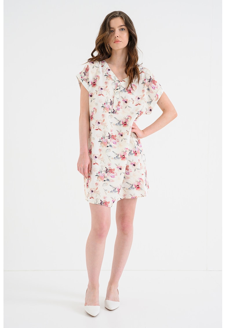 Rochie dreapta cu imprimeu floral - Multicolor