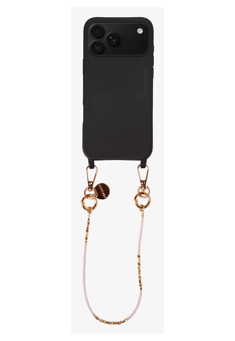 Bratara pentru telefon decorata cu perle sintetice - Cloud Dancer - 32cm
