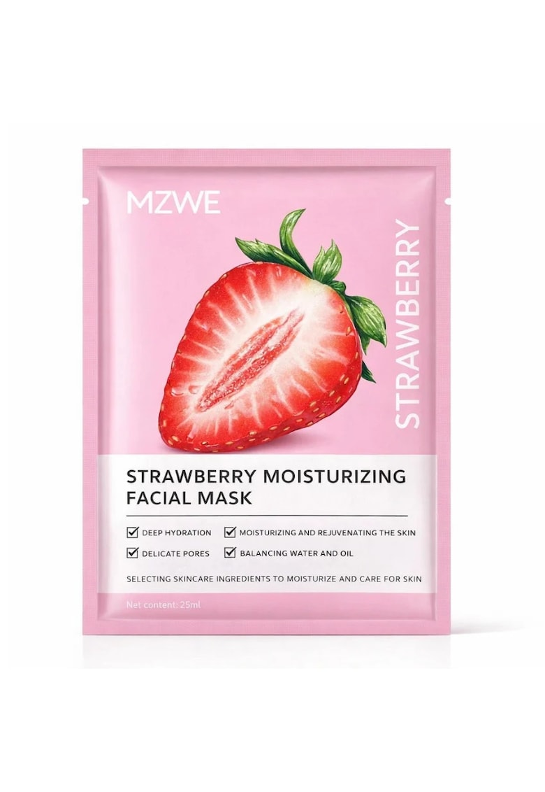 Masca de fata servetel Strawberry Moisturizing Facial Mask - hidratare intensa - 25ml