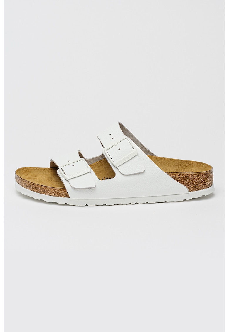 Papuci de piele Arizona - Alb optic