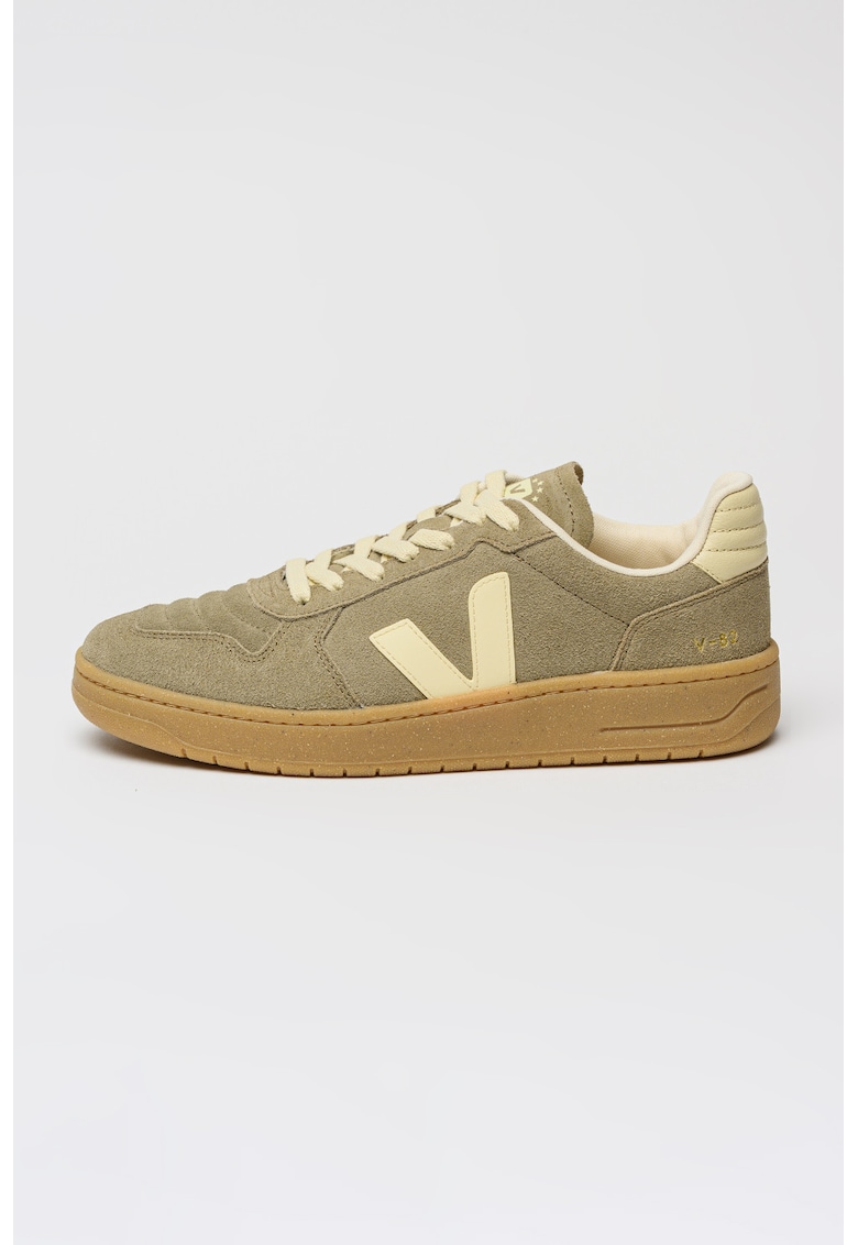 Pantofi sport low-cut de piele intoarsa - Maro taupe