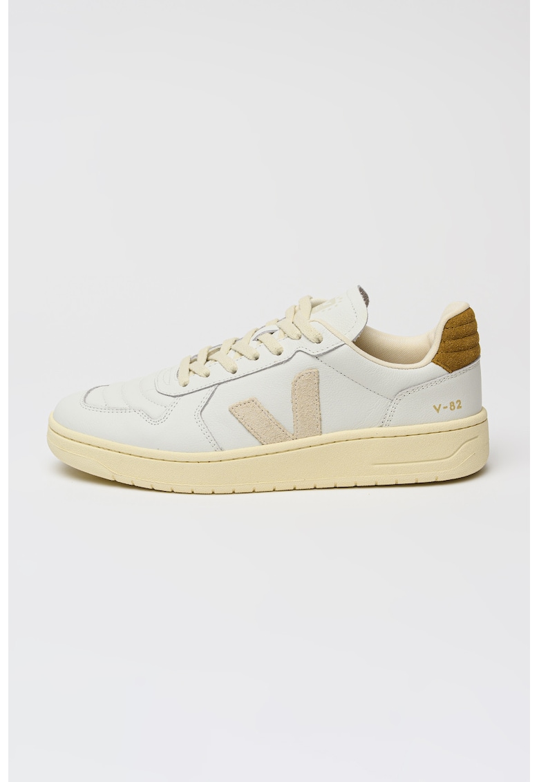 Pantofi sport low-cut de piele - Alb