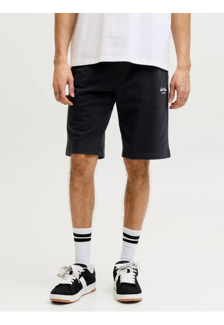 Pantaloni scurti de trening barbati - talie medie - Regular fit - Negru