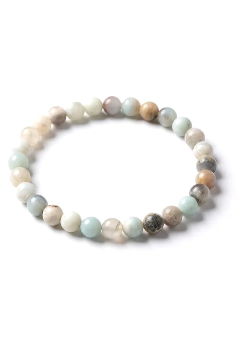Bratara cu Pietre Semipretioase Naturale Amazonit de 6mm - elastica - unisex