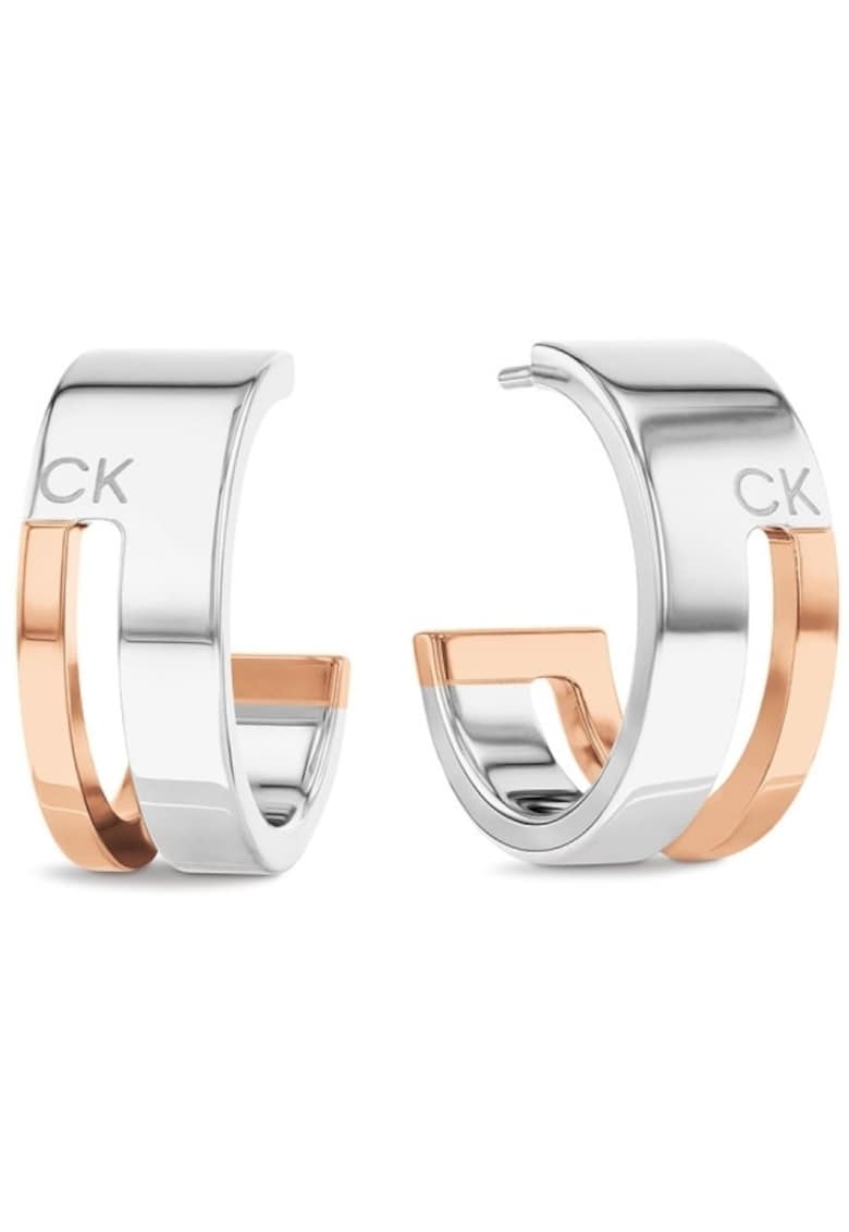 Cercei rotunzi 35000678 - Argintiu - Rose gold