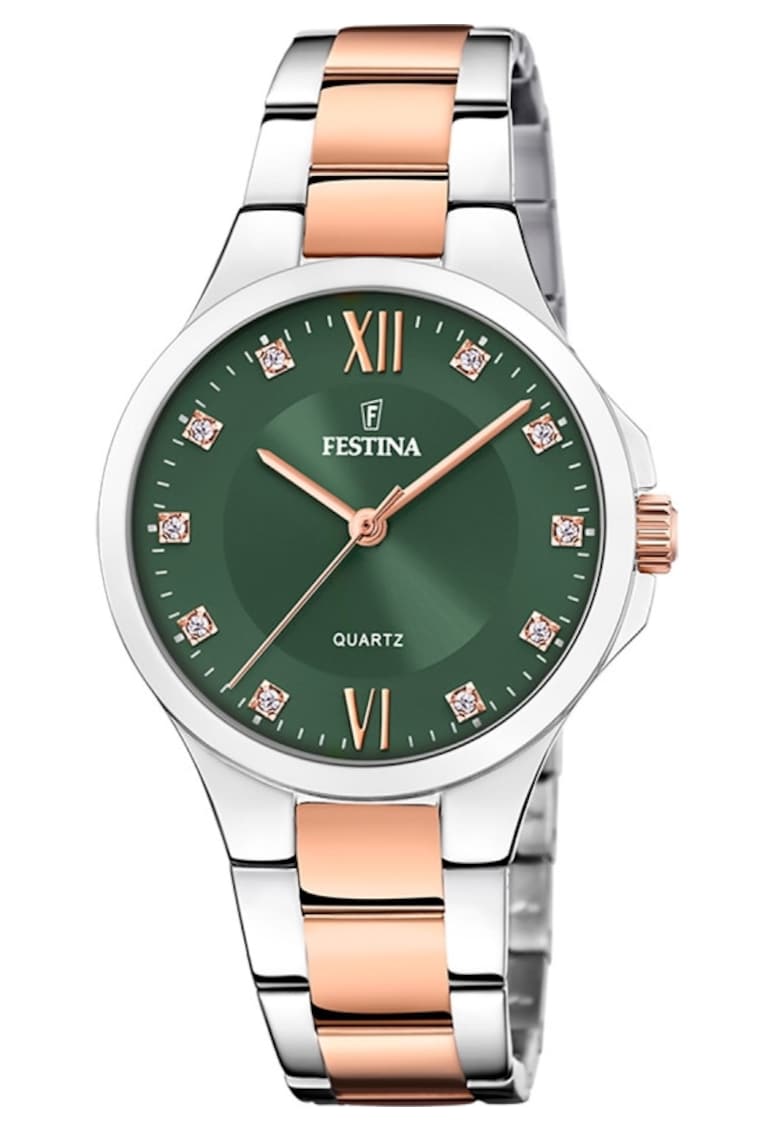 Ceas dama F20612/4 Quartz Argintiu - Rose gold