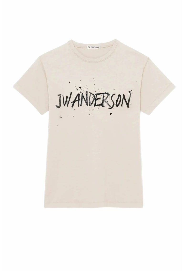 Mens circular t-shirt in ecru - White