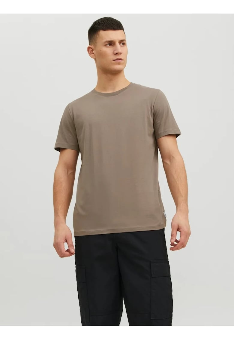 Tricou basic barbati - Noos - Regular fit - Maro -
